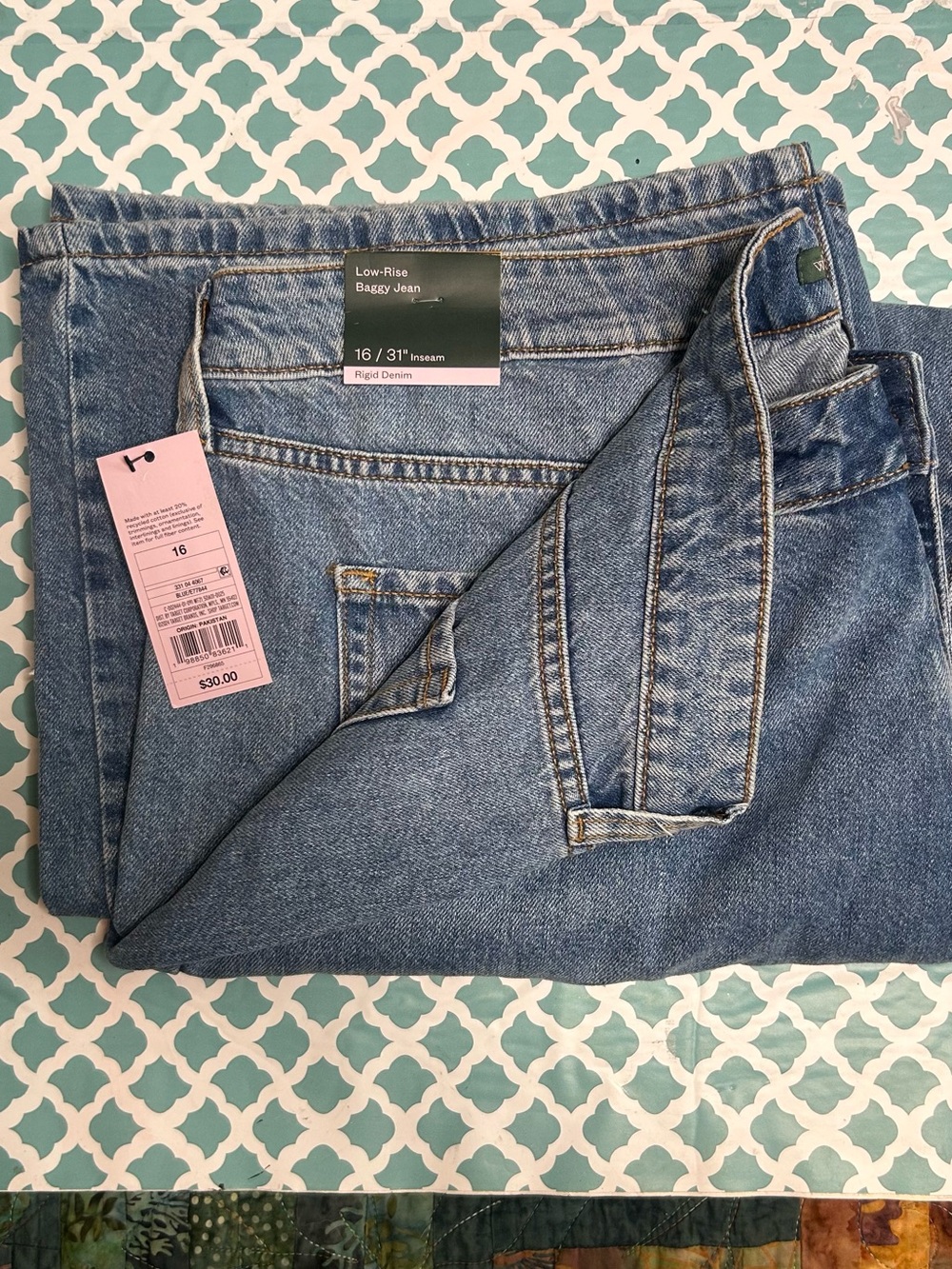 wild fable Light Blue Low-Rise Baggy Jeans